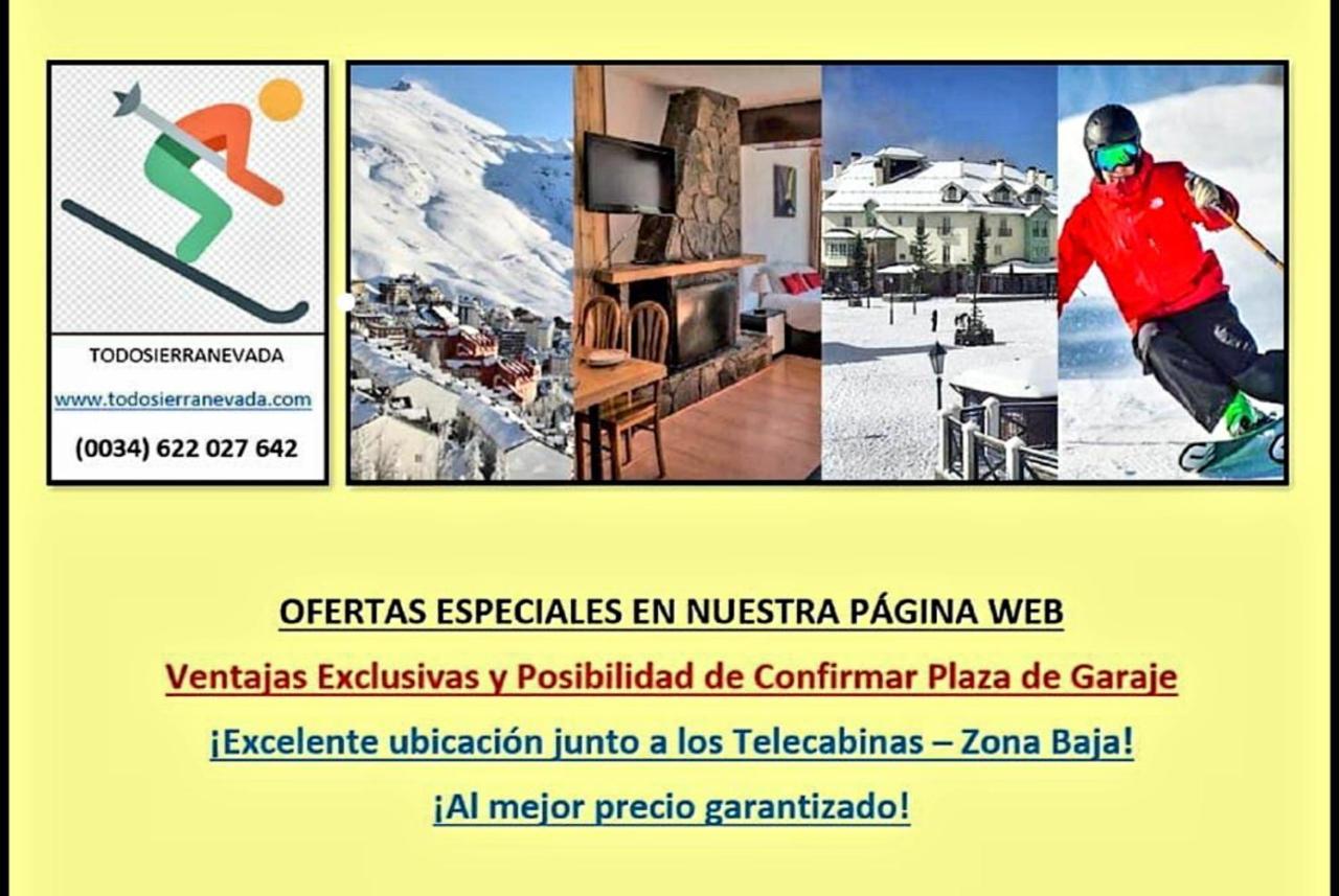 סיירה נבדה Todosierranevada Zona Baja - Edificio Atlas - Vistas A La Montana - Junto A Los Telecabinas מראה חיצוני תמונה